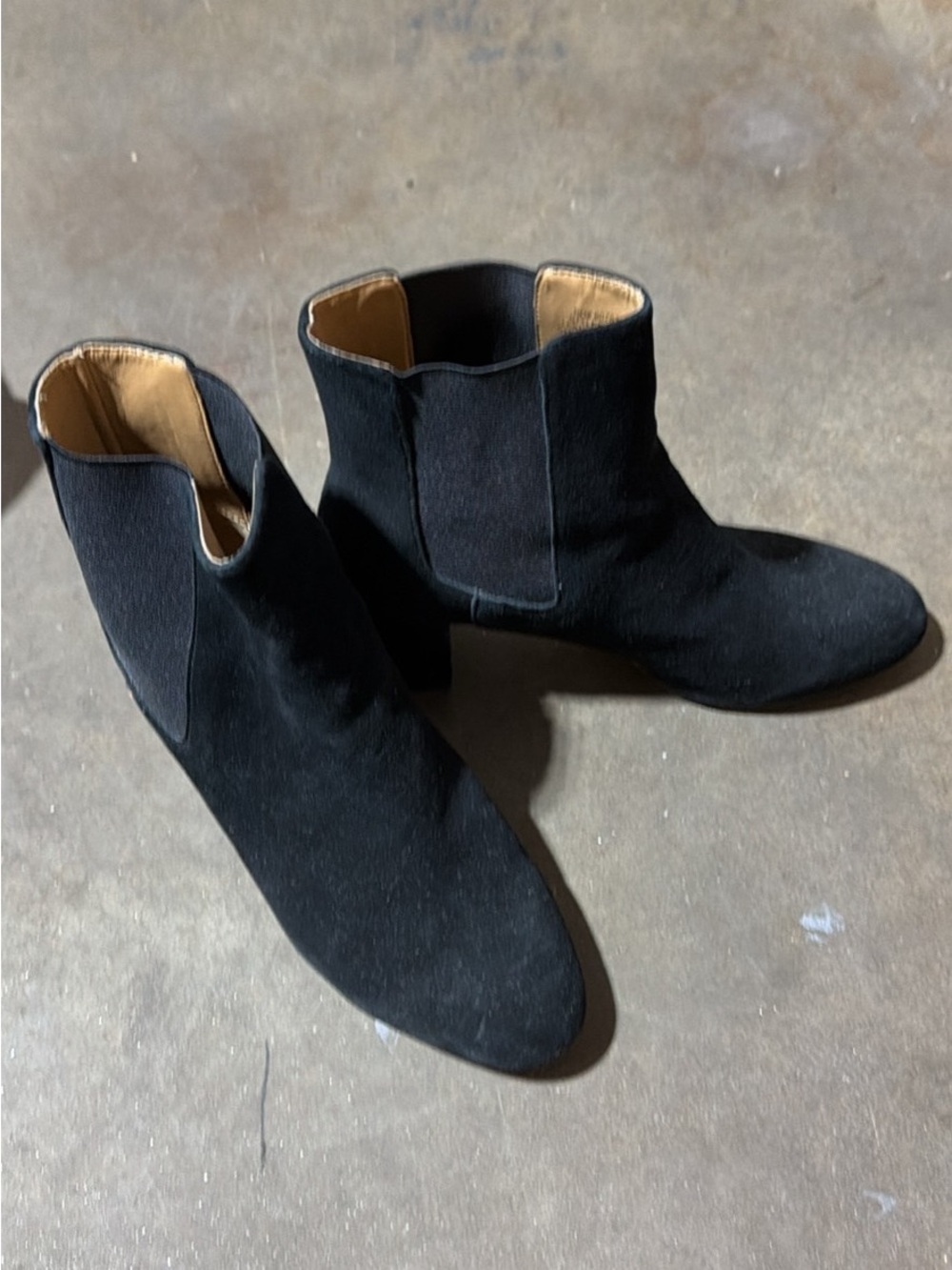 J. Crew Black Suede Pointed Toe Ankle Booties